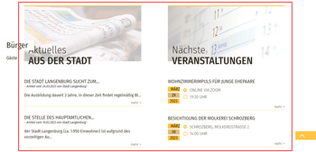 Aktuelles auf der Startseite