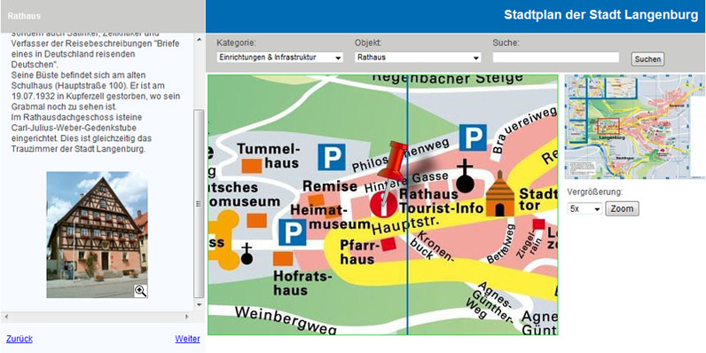 Digitaler Stadtplan